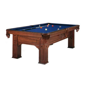 Traditional Pool Table with Blue Felt