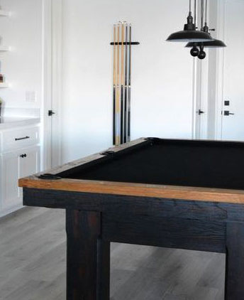 Modern Pool Table with Black Interior